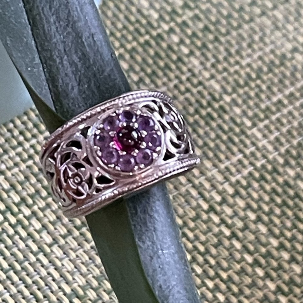 Marilyn & Co. Sterling Silver Filigree Ring - Picture 4 of 8